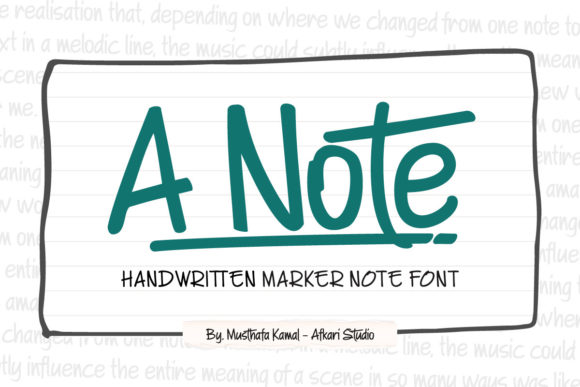 A Note Font for Business Branding