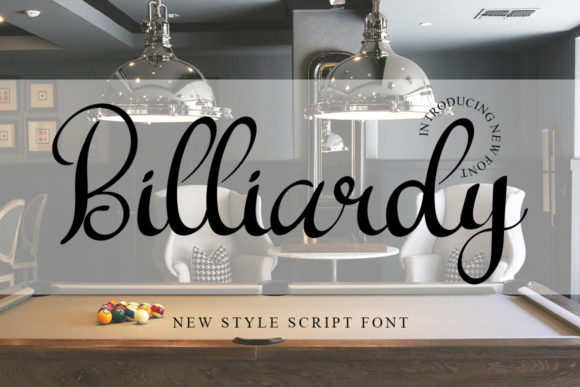 Billiardy: A Stylish Script Font for Marketers