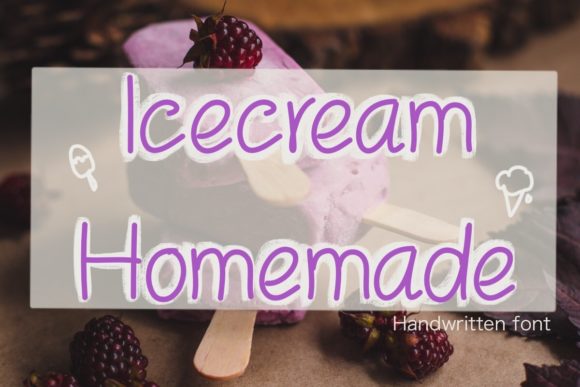 Icecream Homemade Font for Business