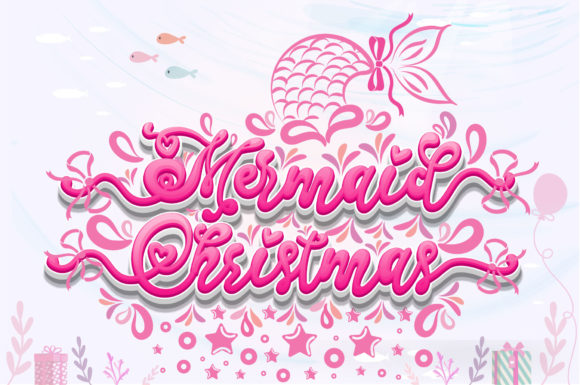 Mermaid Christmas Font for Business Style