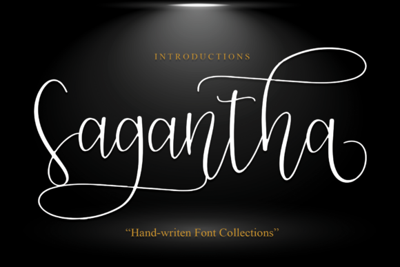 Sagantha: A Refined Script Font