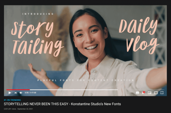 Story Tailing: A Elegant Script Font