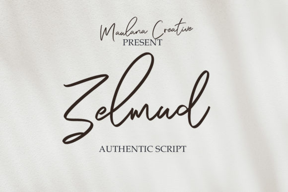 Zelmud: A Script Font for Elegant Web Design